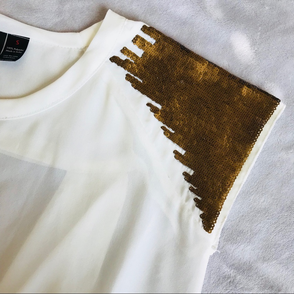 Gold Sequin Top